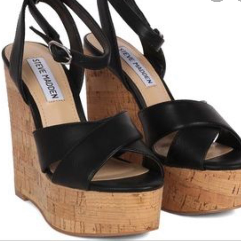 Steve Madden Platform Wedge Suede Straps